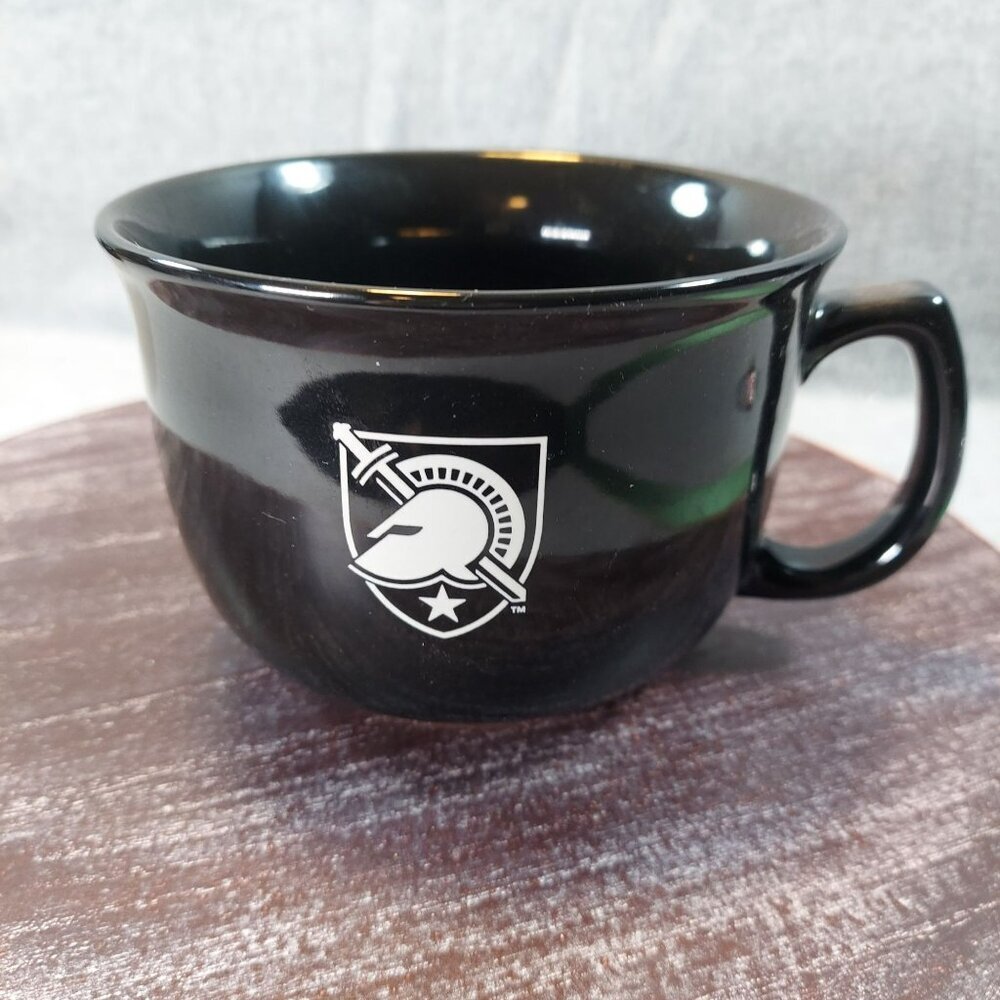 Army Black Knights Ceramic Coffee Mug Soup Bowl With Logo Black See Mesuerments